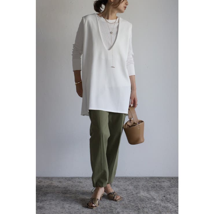 ディープVネックノースリーブカットソー 96-164737 | BONJOUR SAGAN | 詳細画像10 