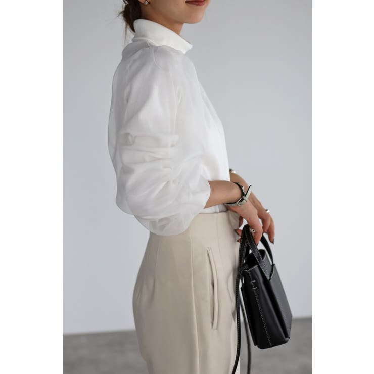 袖オーガンジーリブニットソー | BONJOUR SAGAN | 詳細画像10 