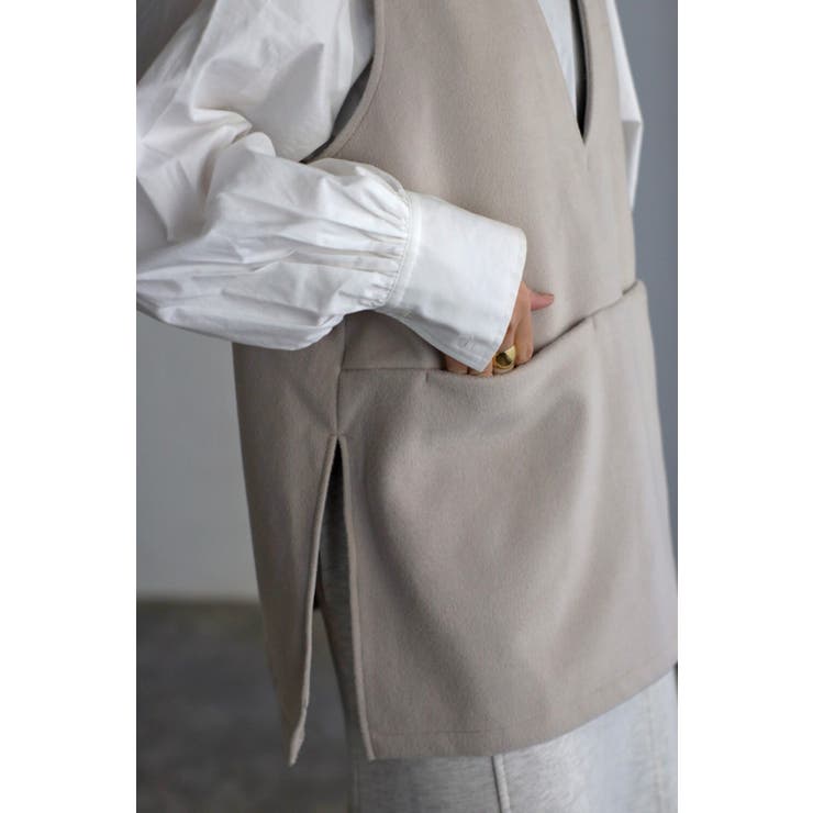 ウールライクフロントポケットベスト 88-001818 | BONJOUR SAGAN | 詳細画像16 