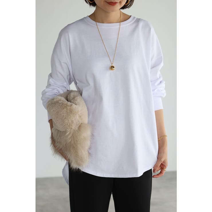 WHITE | シャツ カットソー 長袖 | BONJOUR SAGAN