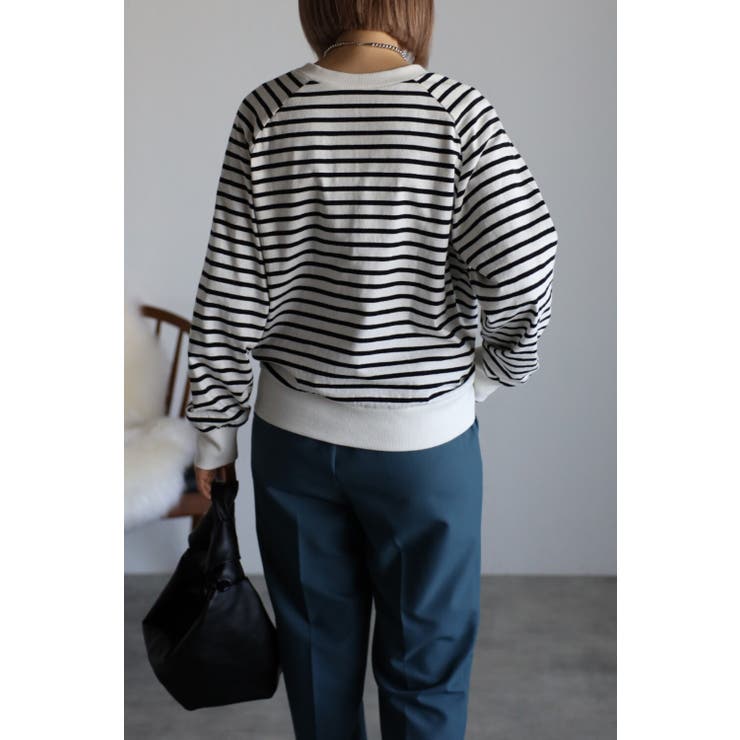 スナップボタンボーダーカーディガン 77-001838 | BONJOUR SAGAN | 詳細画像7 