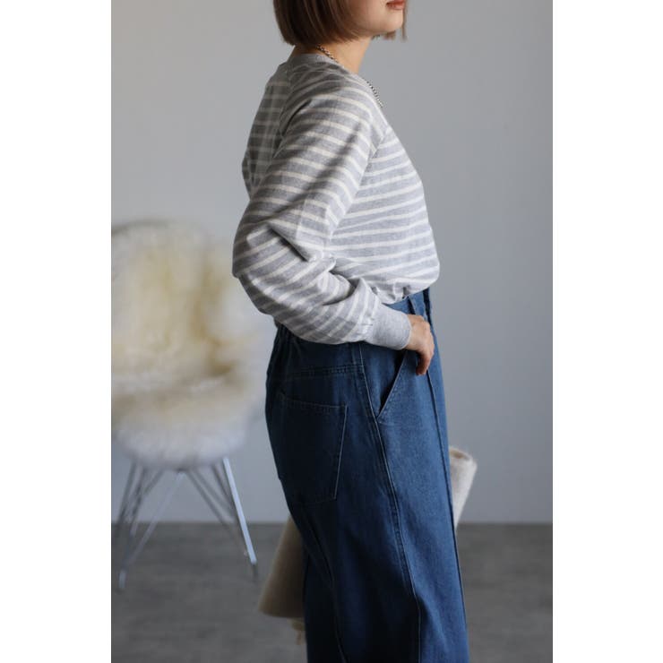 スナップボタンボーダーカーディガン 77-001838 | BONJOUR SAGAN | 詳細画像14 