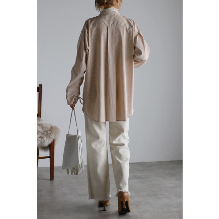 オープンスリーブネックタックストライプシャツ 77-001950 | BONJOUR SAGAN | 詳細画像9 