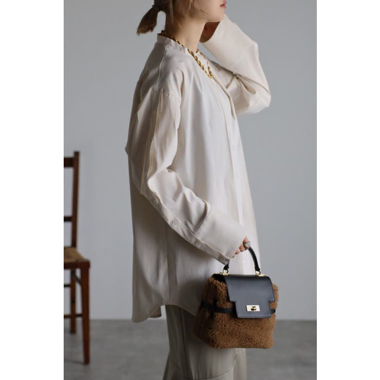 オープンスリーブネックタックストライプシャツ 77-001950 | BONJOUR SAGAN | 詳細画像3 