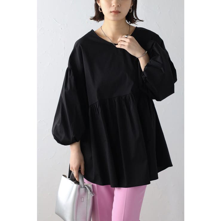 BLACK | ブラウス 長袖 ボリューム袖 | BONJOUR SAGAN