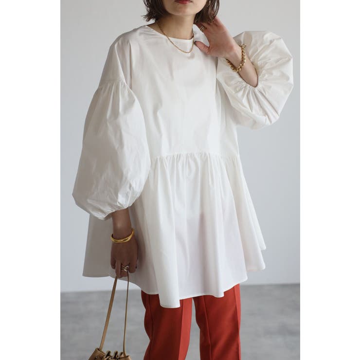 WHITE | ブラウス 長袖 ボリューム袖 | BONJOUR SAGAN