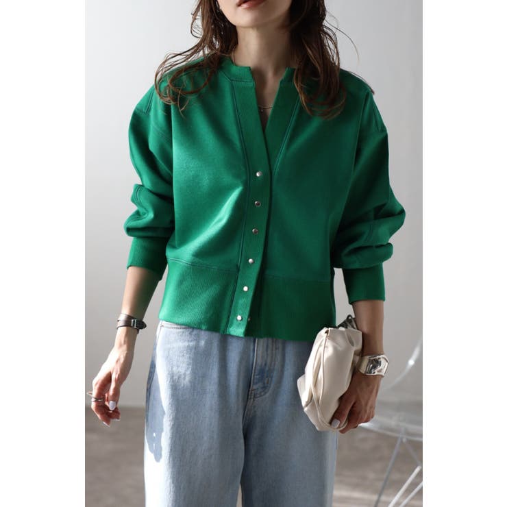 アップサイクルキーネックスナップカーディガン | BONJOUR SAGAN | 詳細画像23 