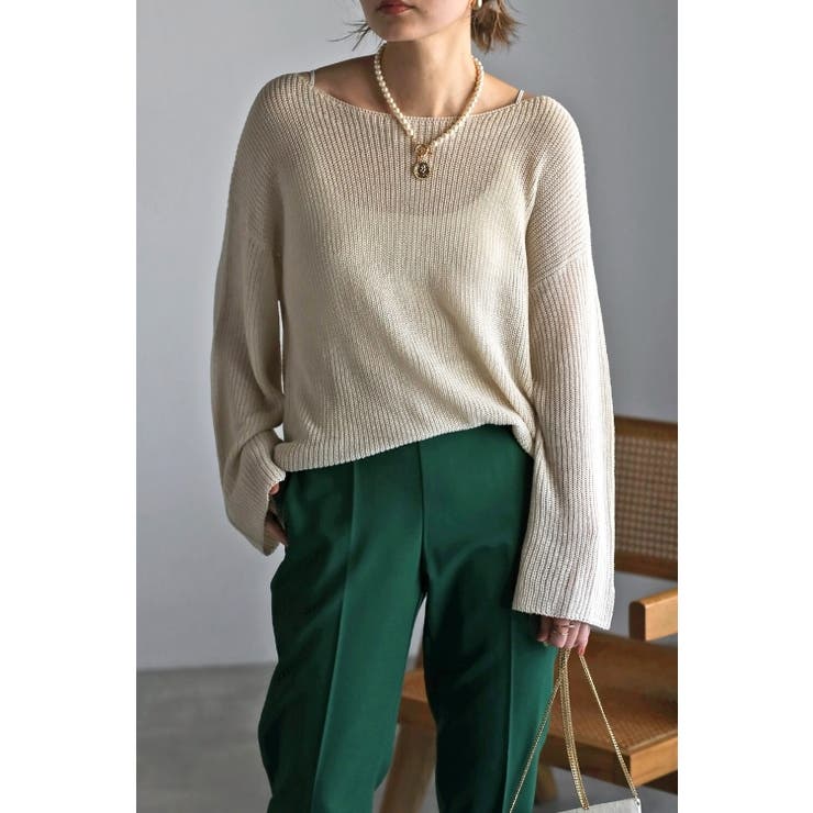 リネンライクメッシュニット | BONJOUR SAGAN | 詳細画像1 