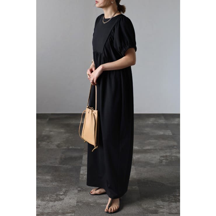 バックオープンパフスリーブコクーンワンピース 77-002538 | BONJOUR SAGAN | 詳細画像6 