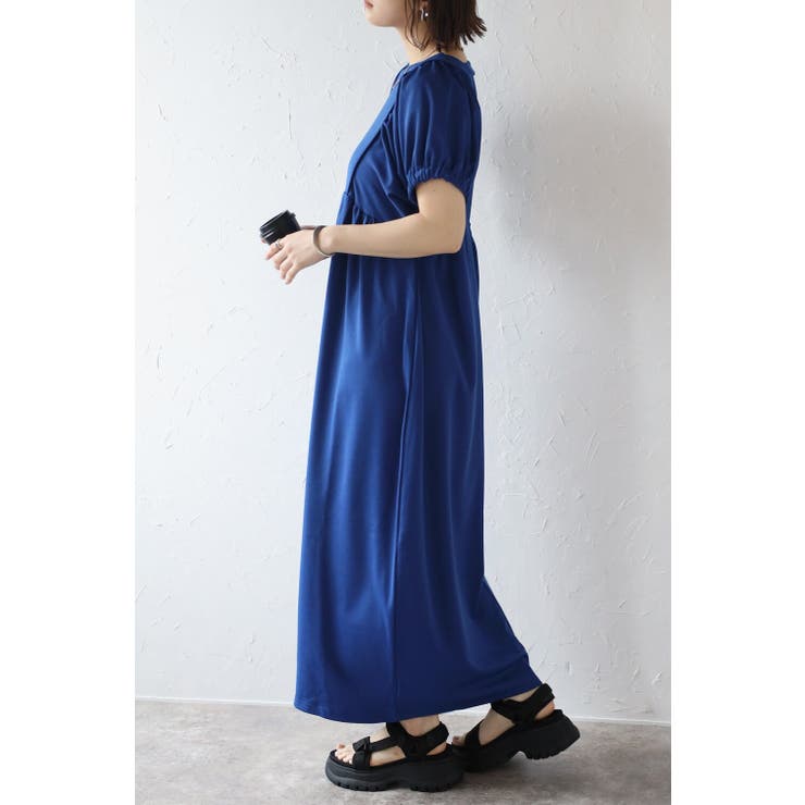 バックオープンパフスリーブコクーンワンピース 77-002538 | BONJOUR SAGAN | 詳細画像13 