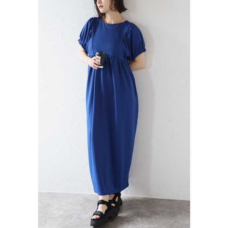 バックオープンパフスリーブコクーンワンピース 77-002538 | BONJOUR SAGAN | 詳細画像14 