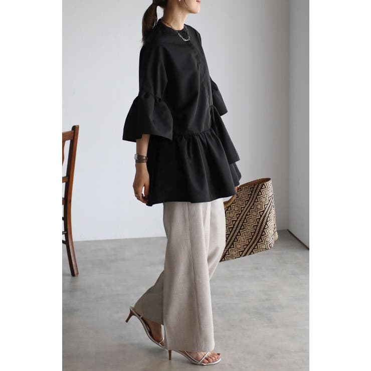 アシメフリルシャツ 77-002923 | BONJOUR SAGAN | 詳細画像3 