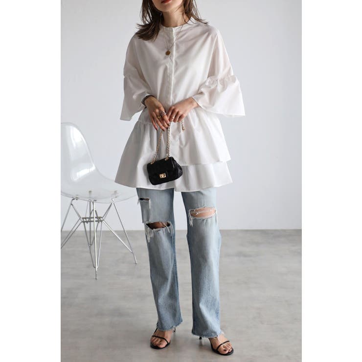 アシメフリルシャツ 77-002923 | BONJOUR SAGAN | 詳細画像8 