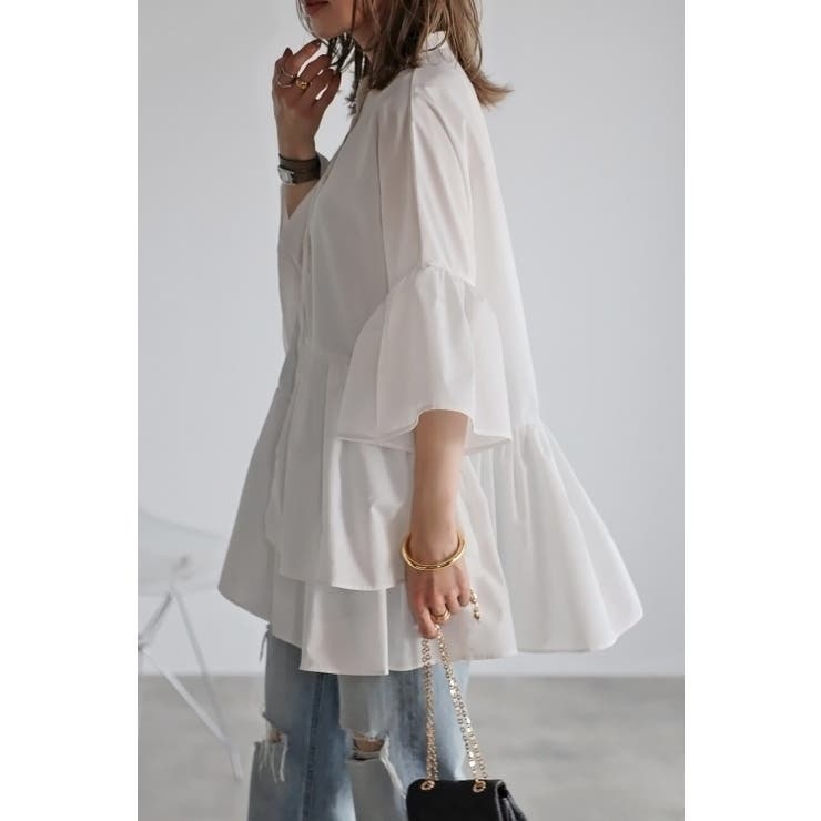 アシメフリルシャツ 77-002923 | BONJOUR SAGAN | 詳細画像9 