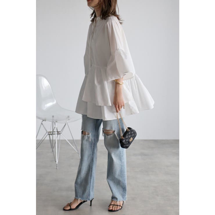 アシメフリルシャツ 77-002923 | BONJOUR SAGAN | 詳細画像10 