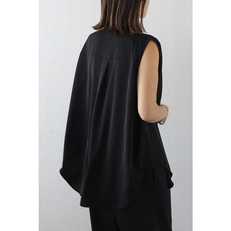 マットサテンノースリブラウス×パンツセットアップ 77-003664 | BONJOUR SAGAN | 詳細画像9 