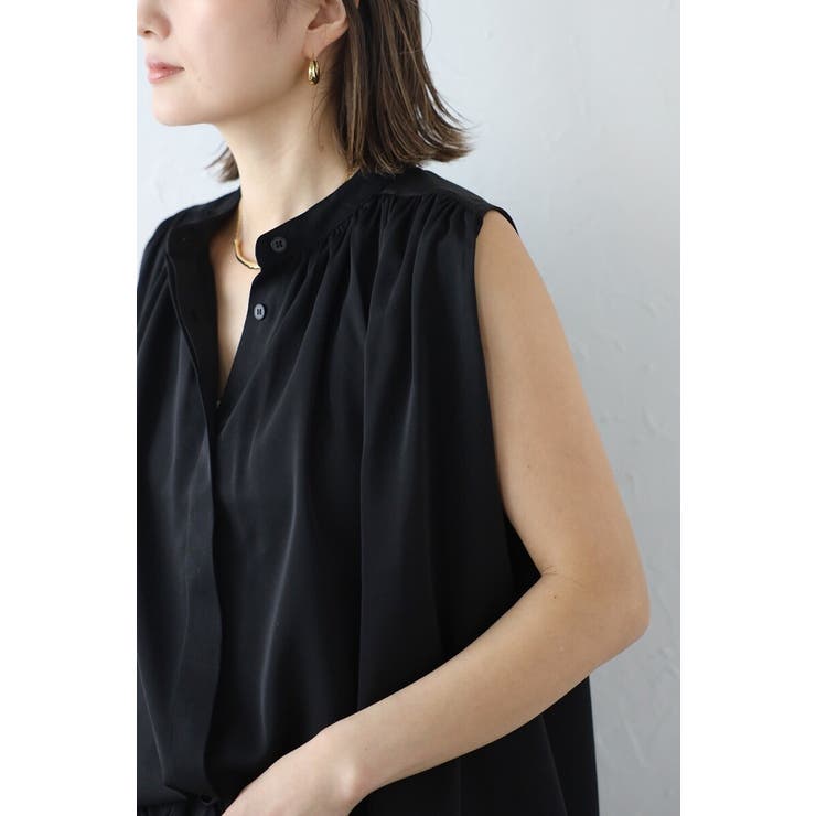 マットサテンノースリブラウス×パンツセットアップ 77-003664 | BONJOUR SAGAN | 詳細画像13 