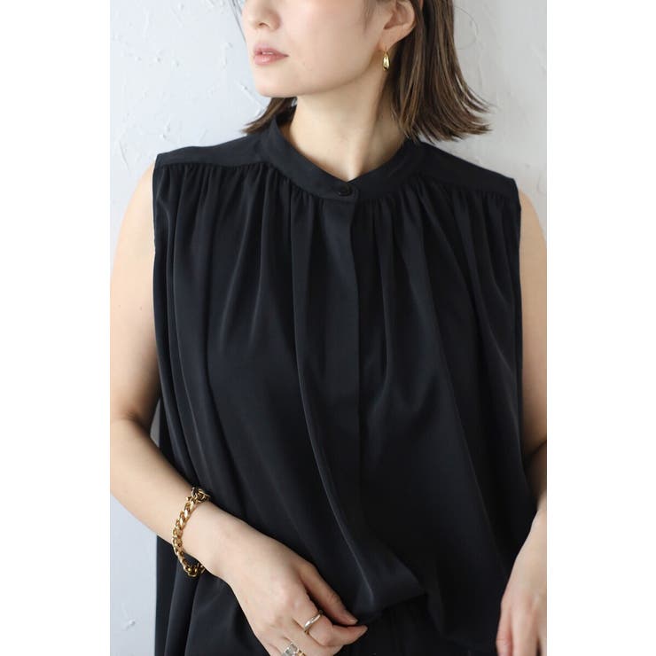 マットサテンノースリブラウス×パンツセットアップ 77-003664 | BONJOUR SAGAN | 詳細画像14 