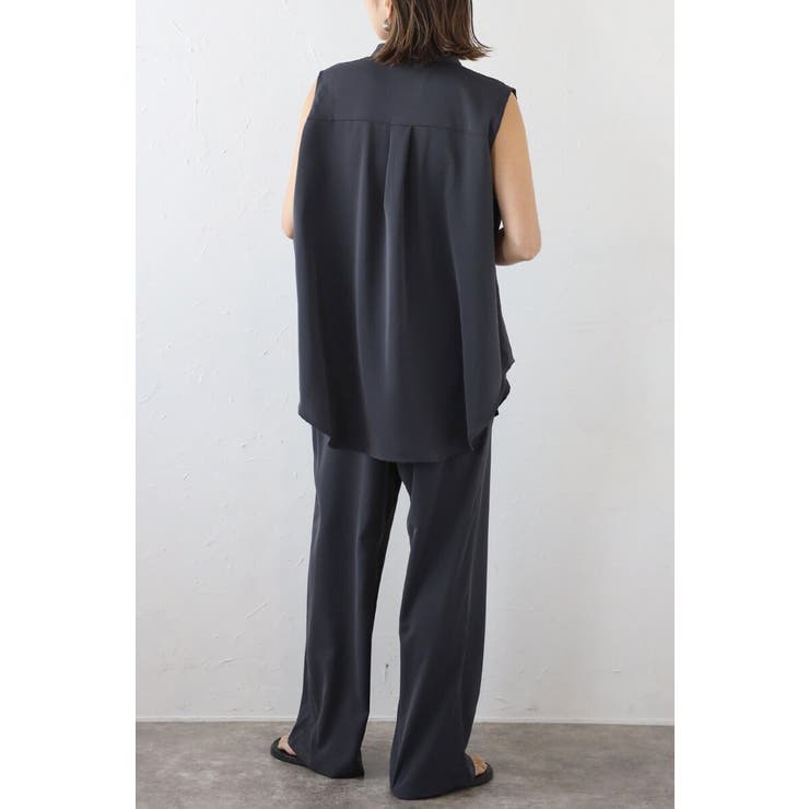 マットサテンノースリブラウス×パンツセットアップ 77-003664 | BONJOUR SAGAN | 詳細画像22 