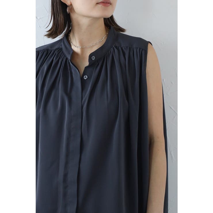 マットサテンノースリブラウス×パンツセットアップ 77-003664 | BONJOUR SAGAN | 詳細画像23 