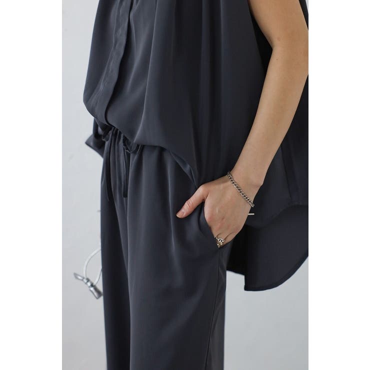 マットサテンノースリブラウス×パンツセットアップ 77-003664 | BONJOUR SAGAN | 詳細画像28 