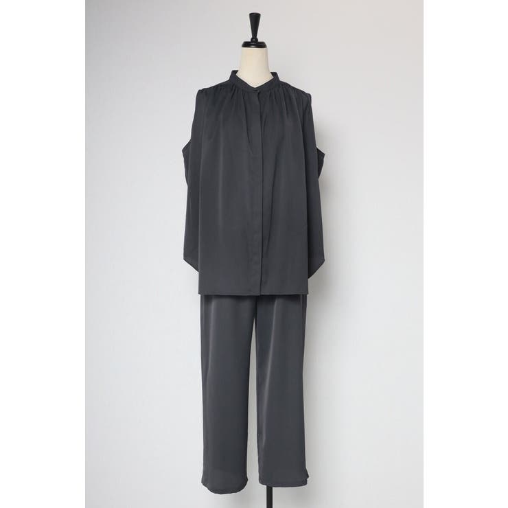 マットサテンノースリブラウス×パンツセットアップ 77-003664 | BONJOUR SAGAN | 詳細画像31 