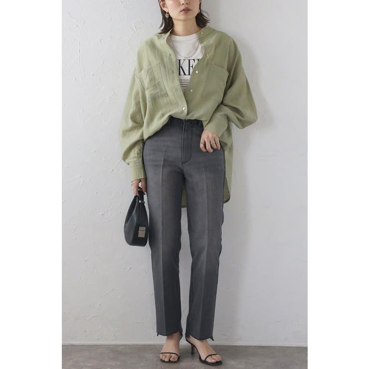 ステップカットテーパードデニムパンツ 77-003671 | BONJOUR SAGAN | 詳細画像2 