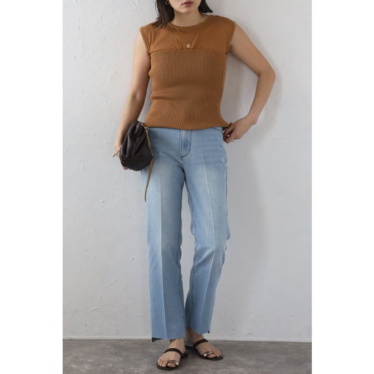 ステップカットテーパードデニムパンツ 77-003671 | BONJOUR SAGAN | 詳細画像3 