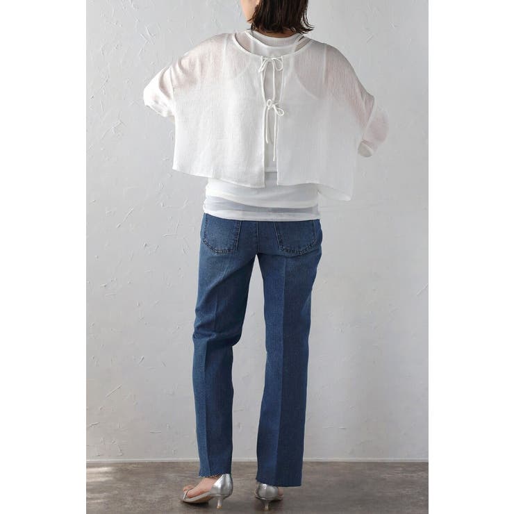 ステップカットテーパードデニムパンツ 77-003671 | BONJOUR SAGAN | 詳細画像8 