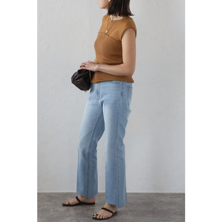 ステップカットテーパードデニムパンツ 77-003671 | BONJOUR SAGAN | 詳細画像20 