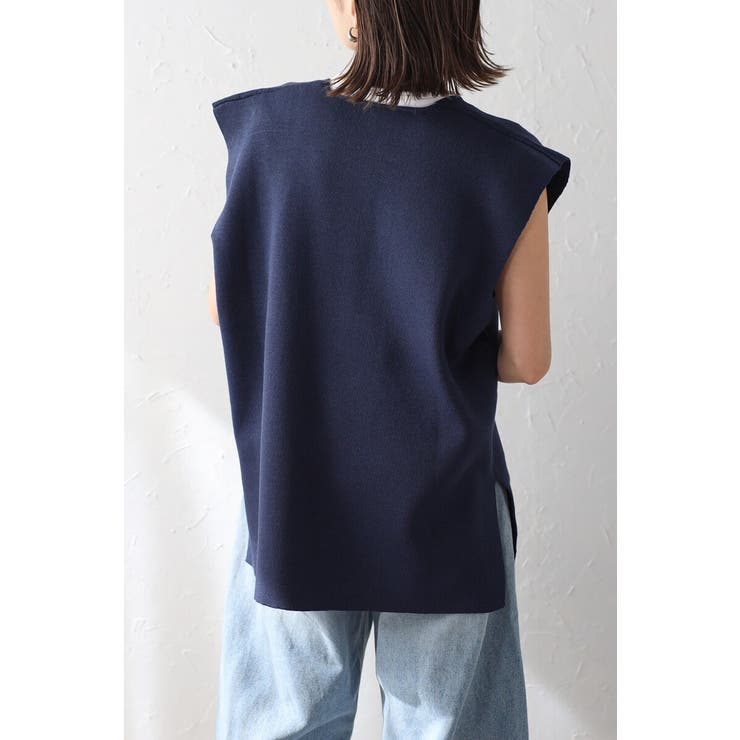 サマーニットVネックボクシーベスト 77-003720 | BONJOUR SAGAN | 詳細画像5 