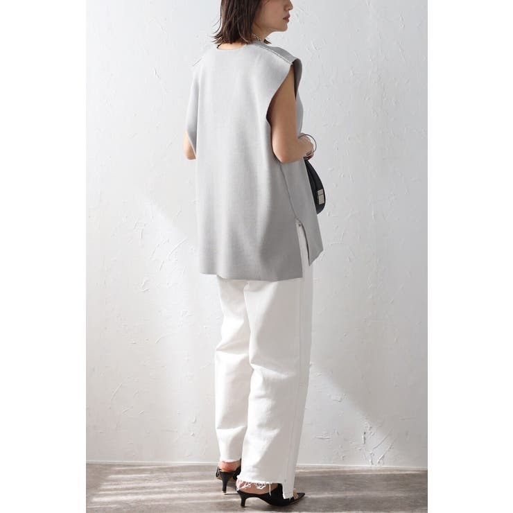 サマーニットVネックボクシーベスト 77-003720 | BONJOUR SAGAN | 詳細画像16 