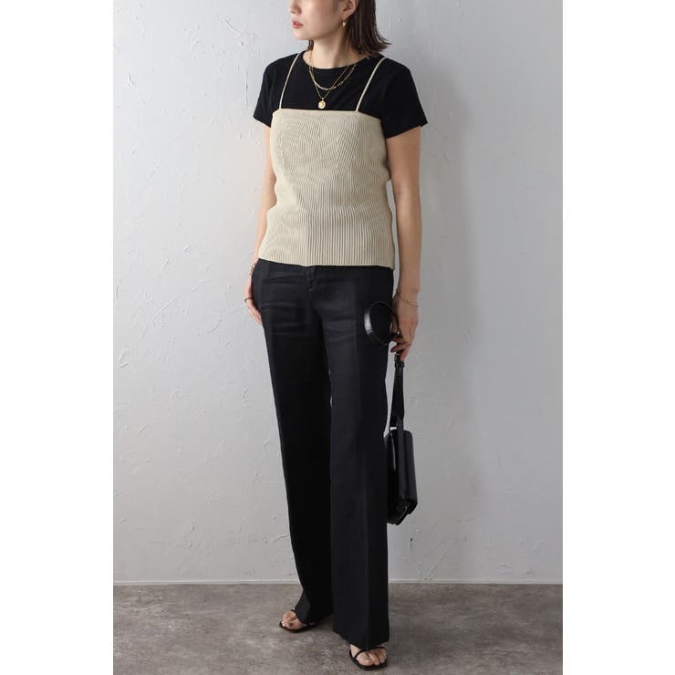 ウエストシェイプリブニットキャミソール 77-003722 | BONJOUR SAGAN | 詳細画像2 