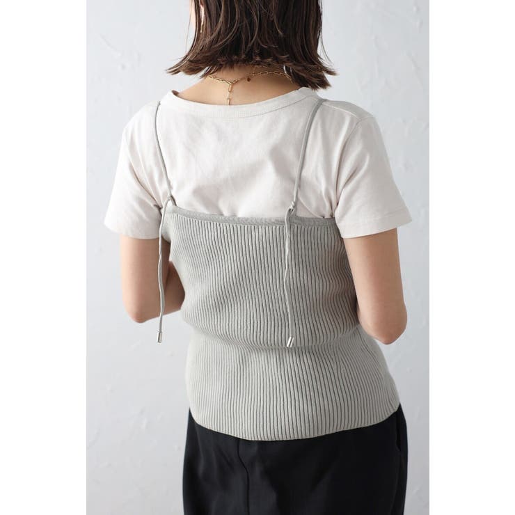 ウエストシェイプリブニットキャミソール 77-003722 | BONJOUR SAGAN | 詳細画像5 