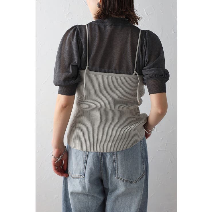 ウエストシェイプリブニットキャミソール 77-003722 | BONJOUR SAGAN | 詳細画像11 