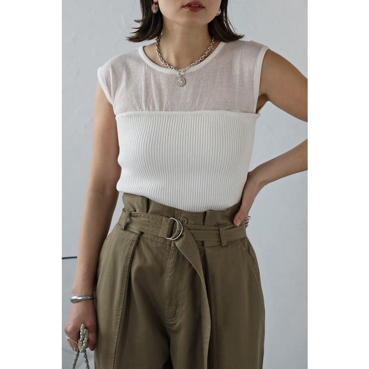 OFF-WHITE | ビスチェドッキングノースリニット 77-003724 | BONJOUR SAGAN