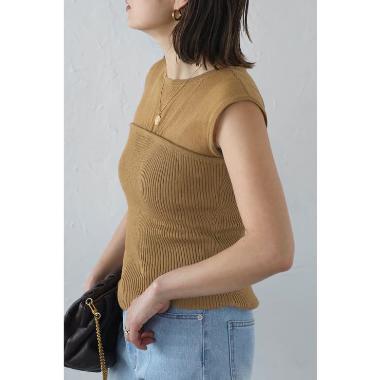 ビスチェドッキングノースリニット 77-003724 | BONJOUR SAGAN | 詳細画像4 