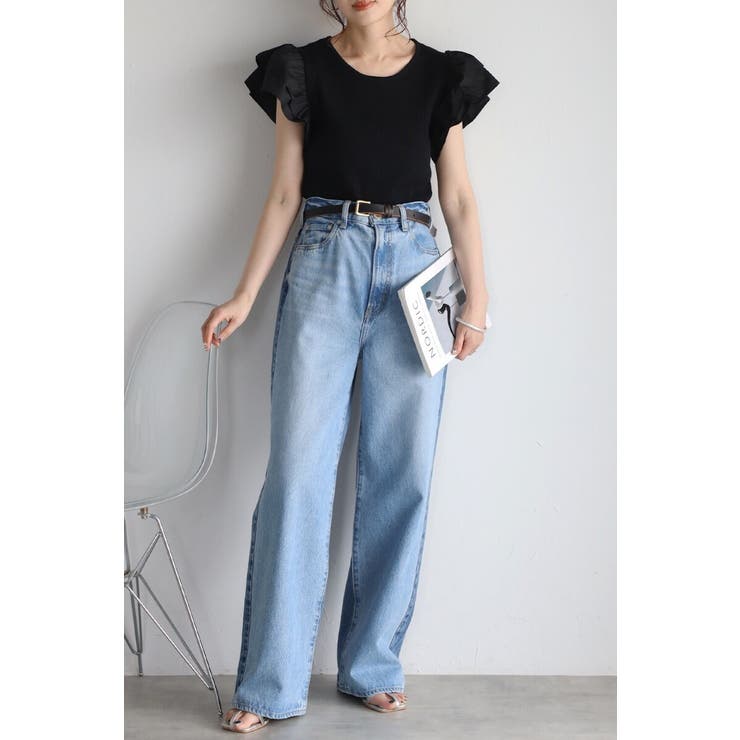 ショルダーフリルサマーニットドッキングプルオーバー 77-003782 | BONJOUR SAGAN | 詳細画像3 