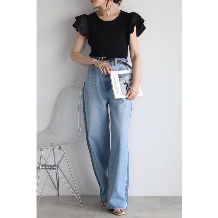 ショルダーフリルサマーニットドッキングプルオーバー 77-003782 | BONJOUR SAGAN | 詳細画像6 