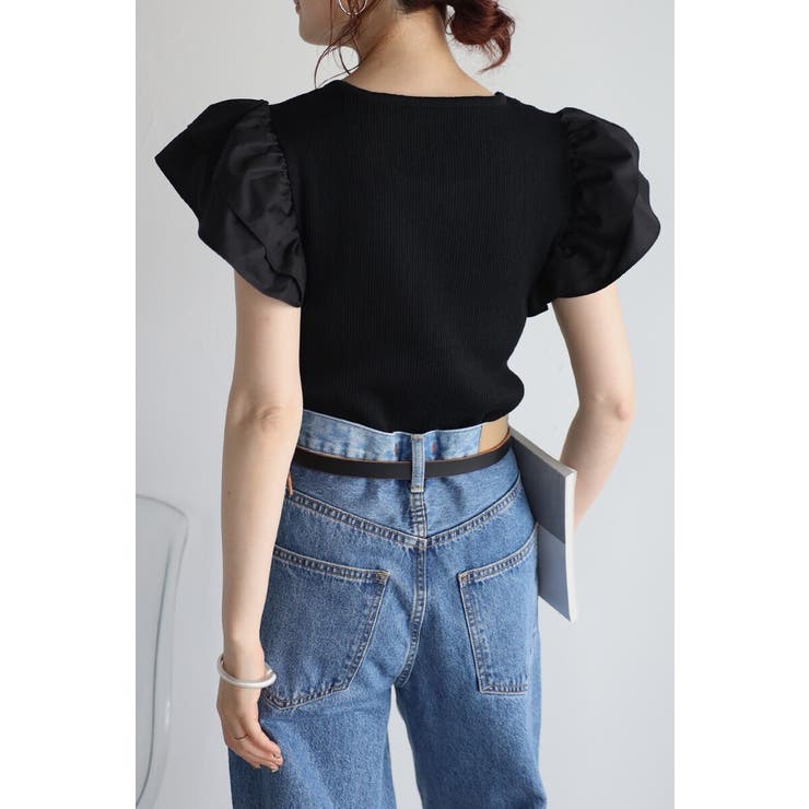 ショルダーフリルサマーニットドッキングプルオーバー 77-003782 | BONJOUR SAGAN | 詳細画像9 