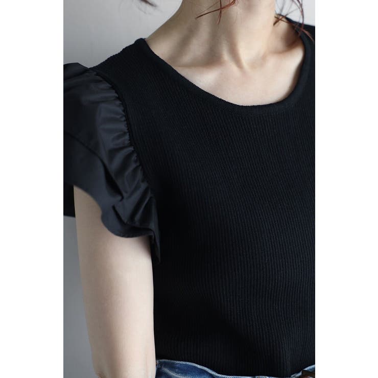 ショルダーフリルサマーニットドッキングプルオーバー 77-003782 | BONJOUR SAGAN | 詳細画像12 