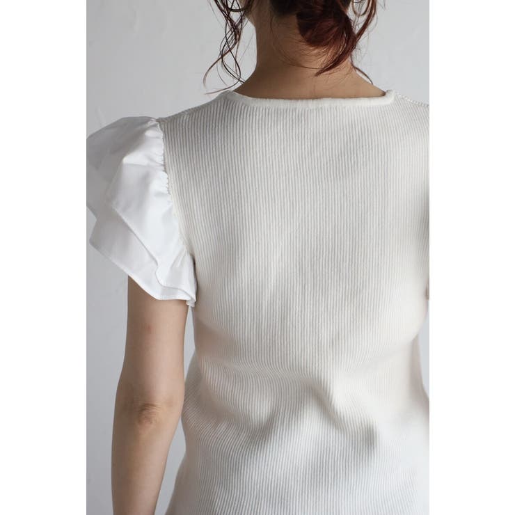 ショルダーフリルサマーニットドッキングプルオーバー 77-003782 | BONJOUR SAGAN | 詳細画像23 