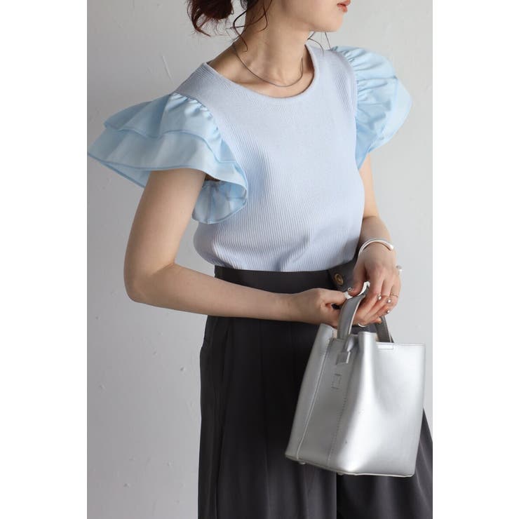 ショルダーフリルサマーニットドッキングプルオーバー 77-003782 | BONJOUR SAGAN | 詳細画像24 