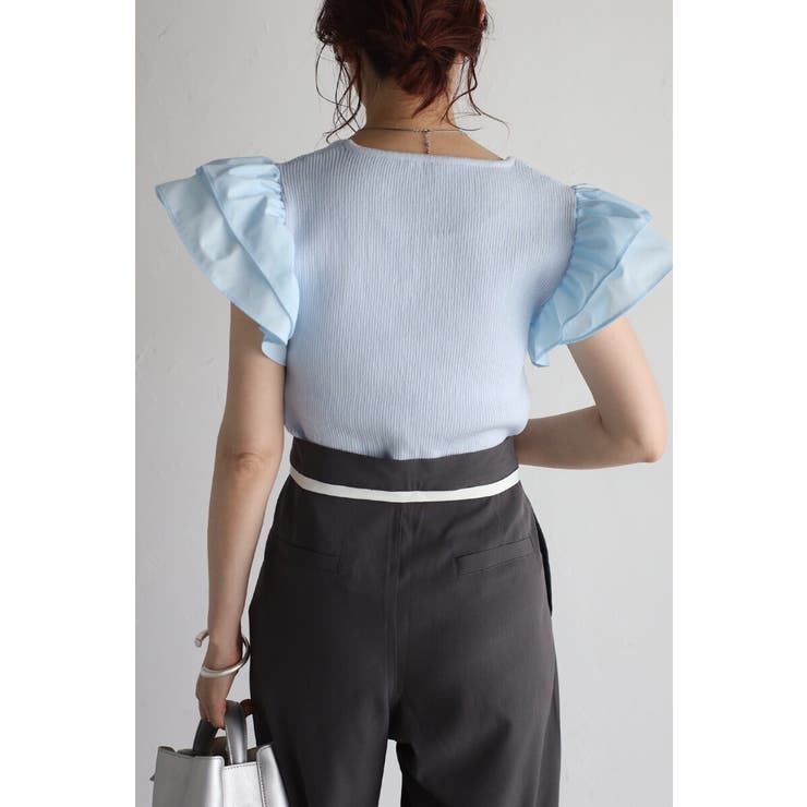 ショルダーフリルサマーニットドッキングプルオーバー 77-003782 | BONJOUR SAGAN | 詳細画像26 