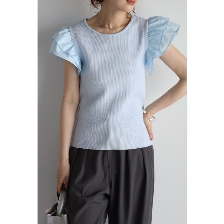 ショルダーフリルサマーニットドッキングプルオーバー 77-003782 | BONJOUR SAGAN | 詳細画像28 