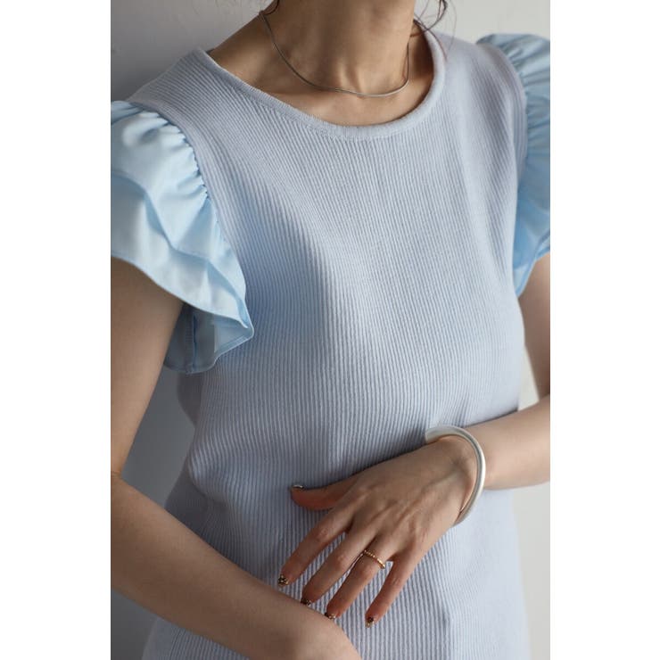 ショルダーフリルサマーニットドッキングプルオーバー 77-003782 | BONJOUR SAGAN | 詳細画像31 