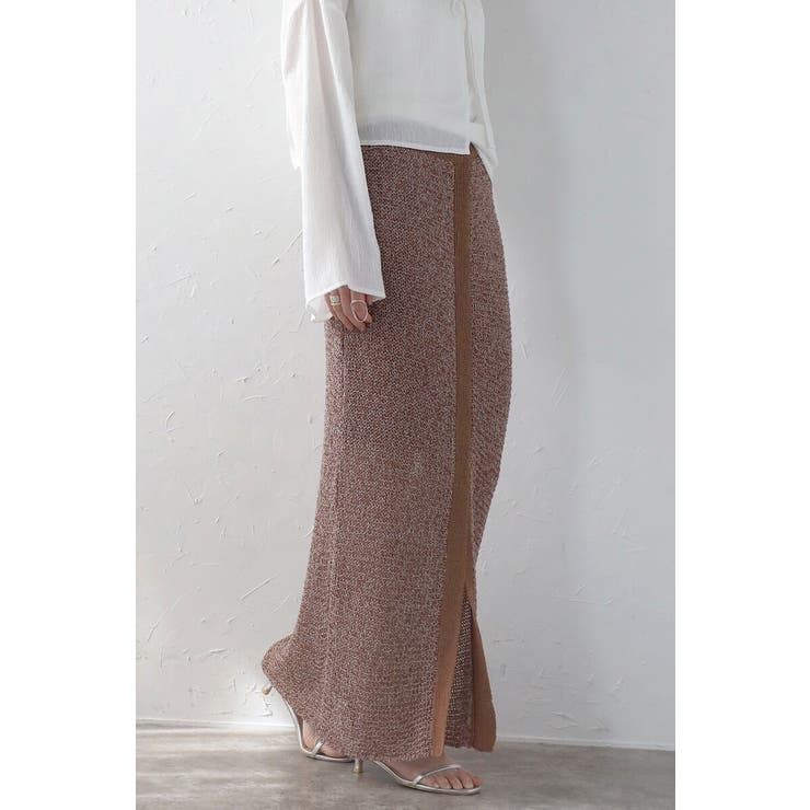 前後2WAYミックスカラーニットスカート 77-003788 | BONJOUR SAGAN | 詳細画像2 