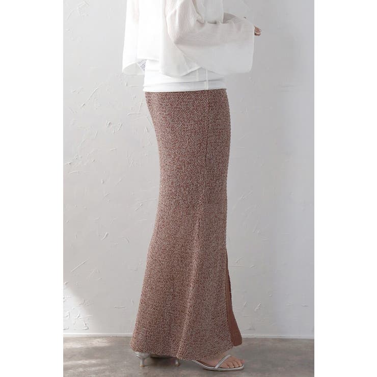 前後2WAYミックスカラーニットスカート 77-003788 | BONJOUR SAGAN | 詳細画像3 