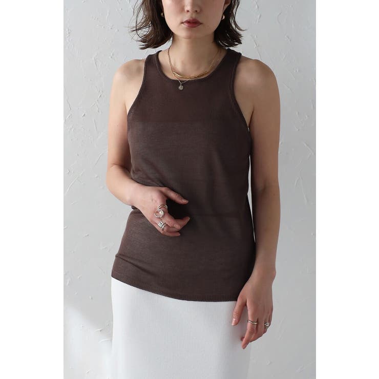シアーニットアメスリタンク×Vネックプルオーバーセット 77-003793 | BONJOUR SAGAN | 詳細画像11 