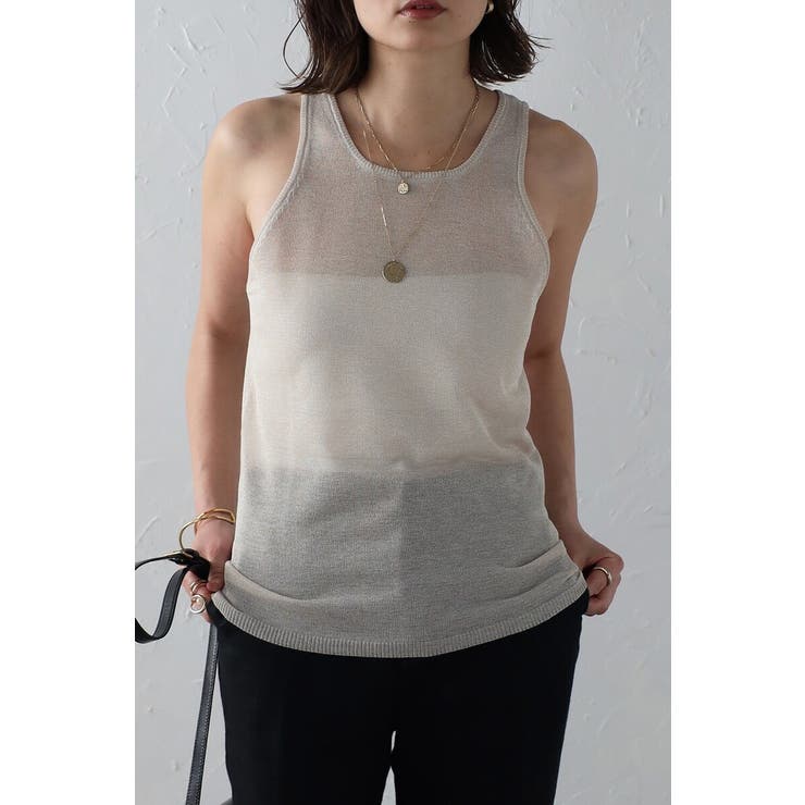 シアーニットアメスリタンク×Vネックプルオーバーセット 77-003793 | BONJOUR SAGAN | 詳細画像20 